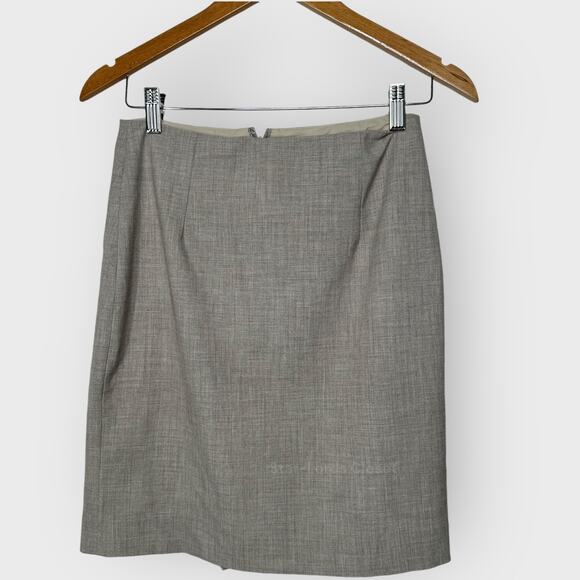 Banana Republic Pencil Skirt Size 2 Tan Heather Lined Career Office Minimalist - Picture 1 of 6